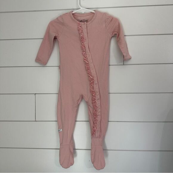 Ruffle Butts Other - RuffleButts 6-12 months Girls Kids Footie Pajamas Pink Bodysuit Spring Easter